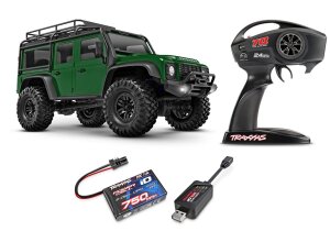 Traxxas 97054-1 TRX-4M Land Rover Defender 1/18 4WD RTR Crawler 2.4GHz with Battery, Charger and Lights Green