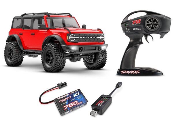 Traxxas 97074-1 TRX-4M Ford Bronco 2021 1/18 4WD RTR Crawler 2.4GHz con batteria, caricatore e luci