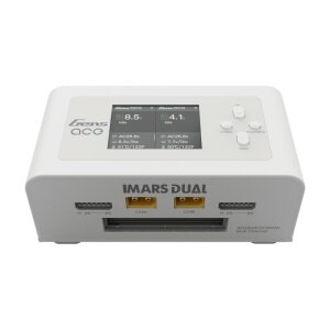Gens Ace GEAB240002SDW Imars Duo Smart Charger 15A AC200W/DC300W x2 White + 2x 4000mAh 2S1P LiPo Battery