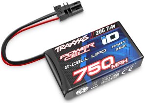 Traxxas TRX2821 ID Batterie LiPo 750mAh 7,4V 2...
