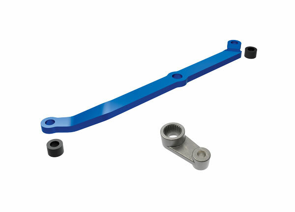 Traxxas TRX9748-BLUE Steering link blue, alloy TRX-4M