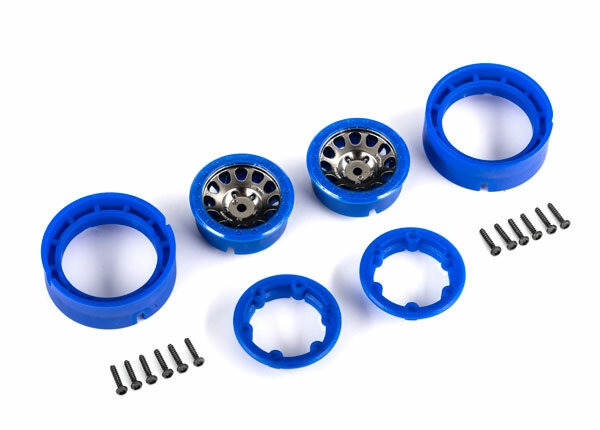 Traxxas TRX9781-BLKBL Method wheels 1.0 with beadlock blue/chrome