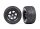 Traxxas TRX7877 XRT Reifen auf Felge schwarze Felgen mit Gravix-Reifen l/r (