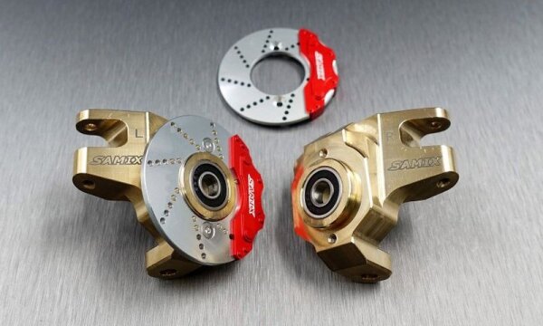 SAMIX SAMscx6-4412GFS brass heavy steering knuckle gold color with br ro & ca 559g