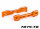Traxxas TRX9629T Support de bras de suspension avant 7075-T6 Alu orange anodisé