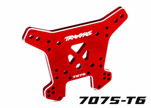 Traxxas TRX9638R rear shock mount 7075-T6 alloy red anodised