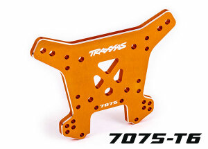 Traxxas TRX9638T rear shock mount 7075-T6 alloy orange...