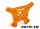 Traxxas TRX9638T Pont damortisseur arrière 7075-T6 Alu orange anodisé
