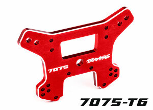 Traxxas TRX9639R Pont damortisseur avant 7075-T6 Alu rouge anodis&eacute;