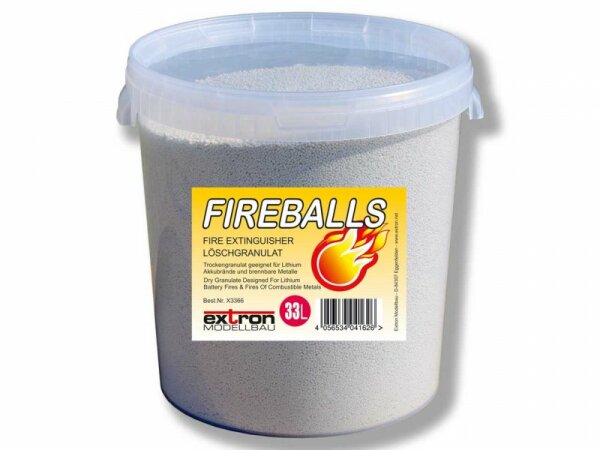 Extron X3366 FIREBALLS Fire Protection Fire Extinguishing Granules for Lithium Batteries / 33 Litres