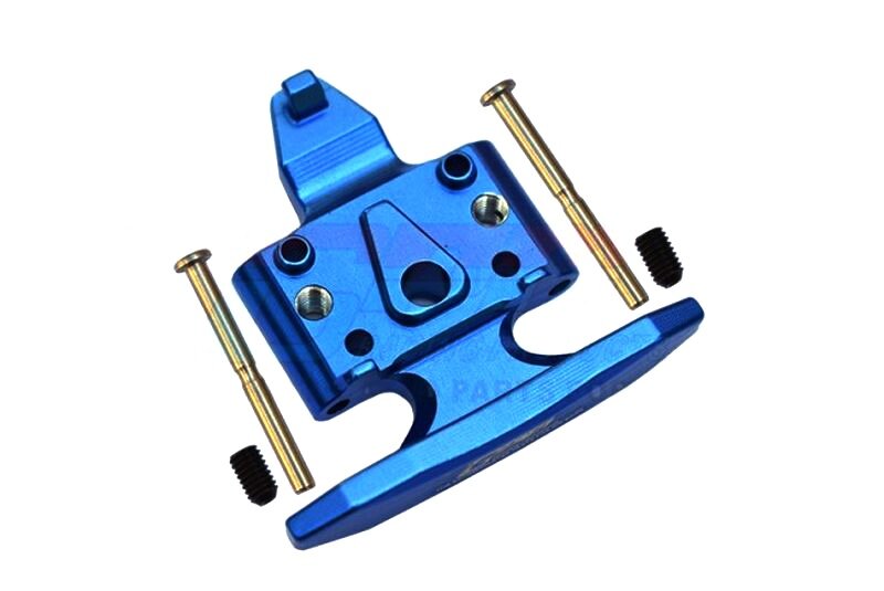 Paraurti Anteriore GPM Racing In Alluminio Con Anelli D E Piastra Pattino - Blu Per Losi Mini-T 2.0