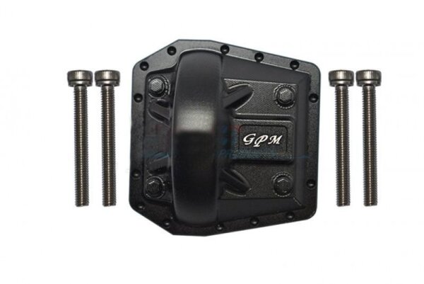 GPM SCX6012A-BK Couvercle de boîte de vitesses en aluminium V/H Noir AXIAL SCX6 JEEP JLU WRANGLER