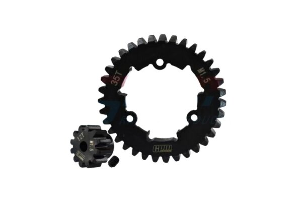 QUARKZMAN 32P Zahnradsatz – 40T Ritzel Mit Adapterwelle (5 Mm), Für RC Drift & Crawler, Chromstahl