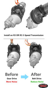 RC4WD VVV-C1304 Kit trasmissione a cinghia per trasmissioni R3 a 1 / 2 velocità