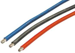 Robitronic RS503 Kabel 4,0mm2 12AWG L&auml;nge je 30cm schwarz,rot,blau