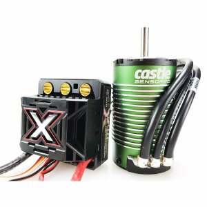 Castle-Creations 010-0145-06 Castle Creations - Mamba Monster X - Combo - 1-8 Extreme Brushless Car Controller with 1515-2200 V2 Sensored Motor