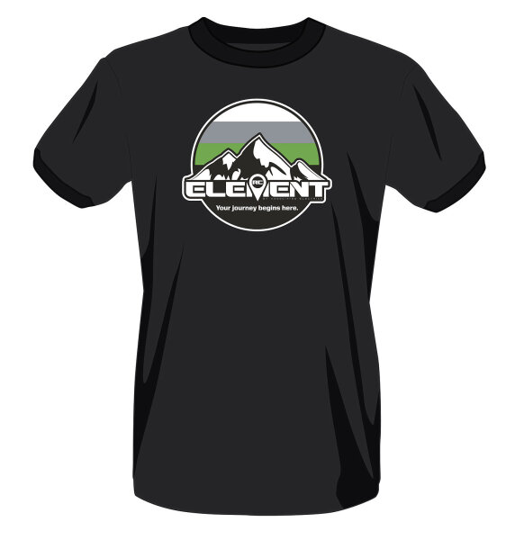 Element RC 97064 Circle Mountains T-Shirt, schwarz, L