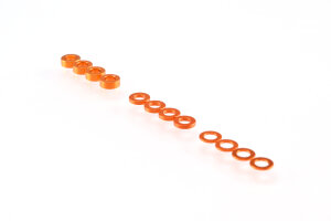 RUDDOG RP-0110-ORA Set di rondelle da 3 mm arancione (0,5...