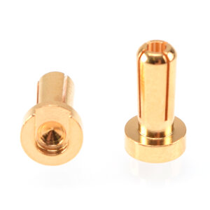 RUDDOG RP-0181 4mm gouden plug male 12mm (2st)