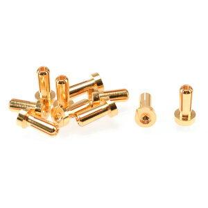 RUDDOG RP-0182 4mm gold plug male 12mm (10pcs)