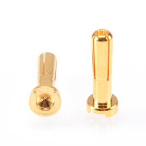 RUDDOG RP-0185 4mm gold plug male 18mm (2pcs)