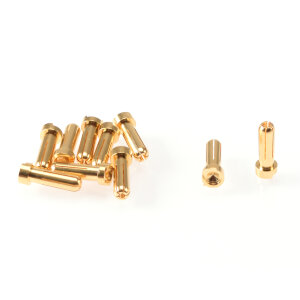 RUDDOG RP-0194 5mm gold male plug (10pcs)