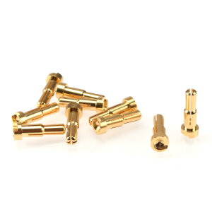 RUDDOG RP-0198 4-5mm Dual Bullet Gold Male (10 pieces)
