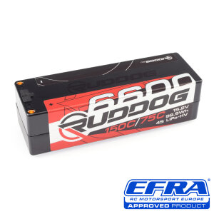 RUDDOG RP-0475 Batteria da corsa 6600 (99,9Wh) 150C-75C...