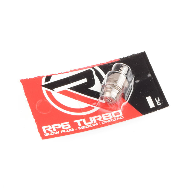 RUDDOG RP-0664 RP6 Turbo Glow Plug (Medium - Onroad) 1 pezzo.