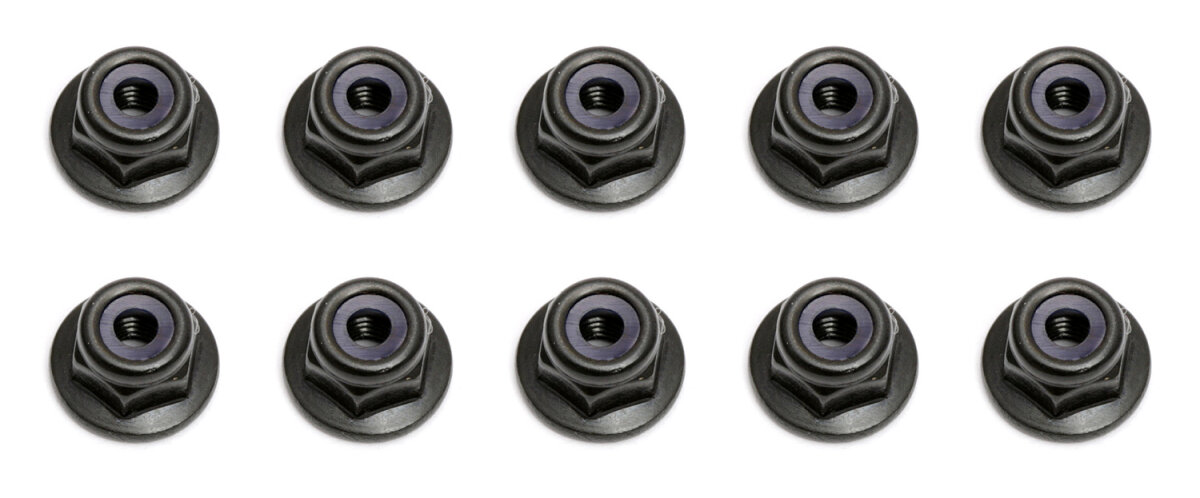 Team Associated 25612 Lock nuts, M3 with flange