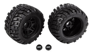 Team Associated 25919 RIVAL MT8 tires and rims, mounted