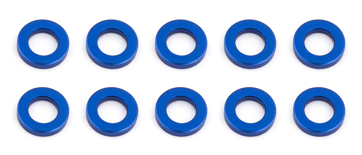 Team Associated 31382 Kugelbolzen-Unterlegscheiben, 5,5x1,0 mm, blaues Aluminium
