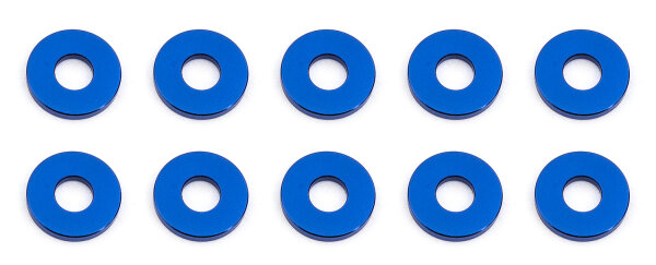 Team Associated 31385 Rondelles de cloison, 7,8x1,0 mm, aluminium, bleu
