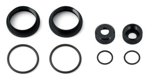 Team Associated 81492 16mm Shock Collar and Seal Holder Set, Black