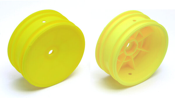 Team Associated 9691 Buggy Front Hex Wheels, yellow