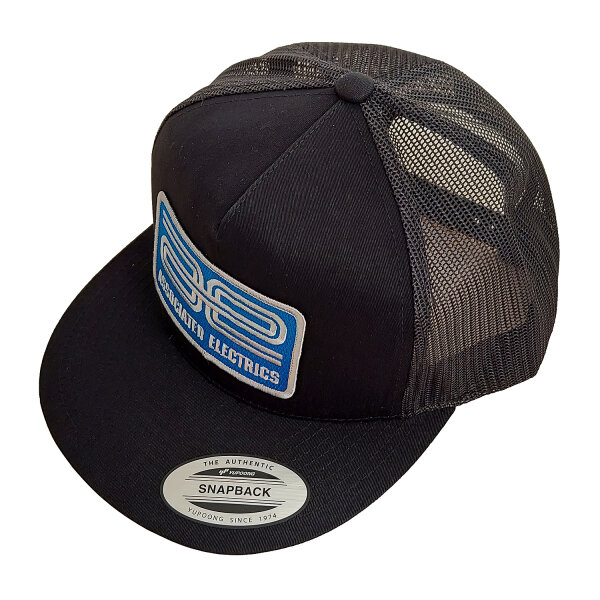 Team Associated 97007 AE Logo Trucker Hat, flacher Schirm, schwarz