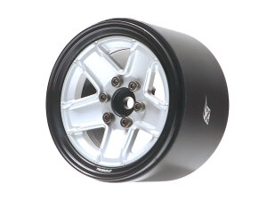 Boom Racing BRPB2203BKFS-EW ProBuild 2.2" Extra Wide M13 Adjustable Offset Aluminum Beadlock Wheels (2) Schwarz/Silber