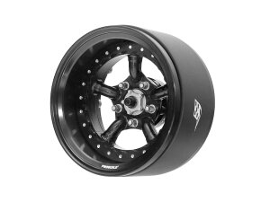 Boom Racing BRPB050BKBK ProBuild 1.9" Spectre Einstellbare Offset-Aluminium Beadlock-Räder (2) Schwarz/Schwarz
