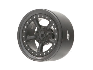 Boom Racing BRPB051MBKMBK ProBuild 1.9" Spectre Adjustable Offset Aluminium Beadlock Felgen (2) Matt Schwarz/Matt Schwarz