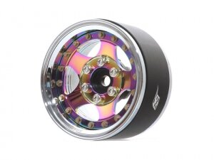 Boom Racing BRPB008CRNEO ProBuild 1.9" SV5 Adjustable Offset Aluminium Beadlock Felgen (2) Chrom/Neochrom