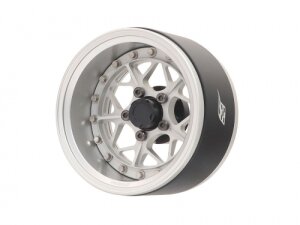 Boom Racing BRPB032FSFS ProBuild 1.9" LGB Adjustable Offset Aluminium Beadlock Felgen (2) Flat Silver