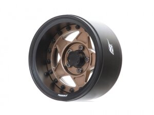 Boom Racing BRPB029MBKMBZ ProBuild 1.9" RTS Adjustable Offset Aluminium Beadlock Felgen (2) Matt Schwarz/Matt Bronze