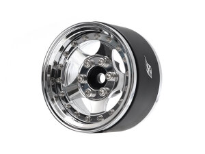 Boom Racing BRPB071CRCR ProBuild 1.9" SV5 Adjustable Offset Aluminium Beadlock Felgen (2) Chrom/Chrom