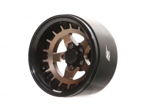 Boom Racing BRPB013BKBZ ProBuild 1.9" SS5 Einstellbare Offset Aluminium Beadlock Felgen (2) Schwarz/Bronze