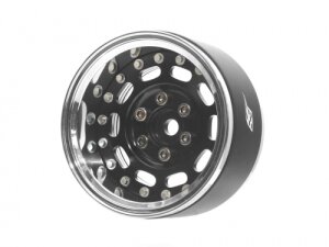 Boom Racing BRPB035CRBK ProBuild 1.9" MAG10 Einstellbare Offset Aluminum Beadlock Felgen (2) Chrom/Schwarz