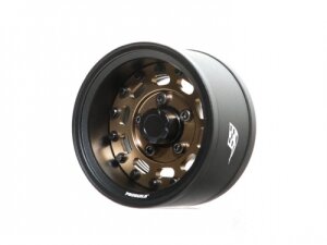 Boom Racing BRPB15504MBKBZ ProBuild 1.55" MAG10 Adjustable Offset Aluminum Beadlock Felgen (2) Mattschwarz/Bronze