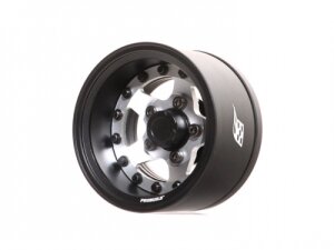 Boom Racing BRPB15503MBKRS ProBuild 1.55" SV5 Adjustable Offset Aluminium Beadlock Felgen (2) Matt Schwarz/Flat Silber