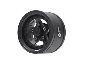 Boom Racing BRPB155012MBKMBK ProBuild 1.55" SV5 Adjustable Offset Aluminium Beadlock Felgen (2) Matt Schwarz/Matt Schwarz