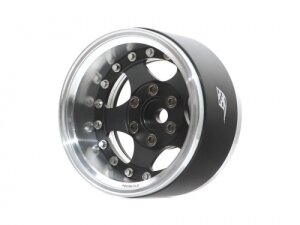 Boom Racing BRPB040RAWMBK ProBuild 1.9" SV5 Adjustable Offset Aluminum Beadlock Wheels (2) Raw Silver/Matte Black