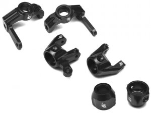 Boom Racing BR682COMBO1BK Vaterra K5 Performance Combo Paket mit Werkzeugkoffer (C-Nabe, Achsschenkel vorne, Nabenträger hinten) - 1 Set Schwarz für Vaterra K5 Blazer Ascender